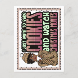 クリスマスのクッキーと映画を作りたい シーズンポストカード