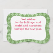 クリスマスのクッキーのへらによって粉にされる砂糖のベーキング シーズンカード (裏面)