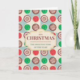 クリスマスのクッキーのキルト「自家製」ベーキング シーズンカード