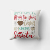 クリスマスのクッキーのサンタの枕 クッション (裏面)