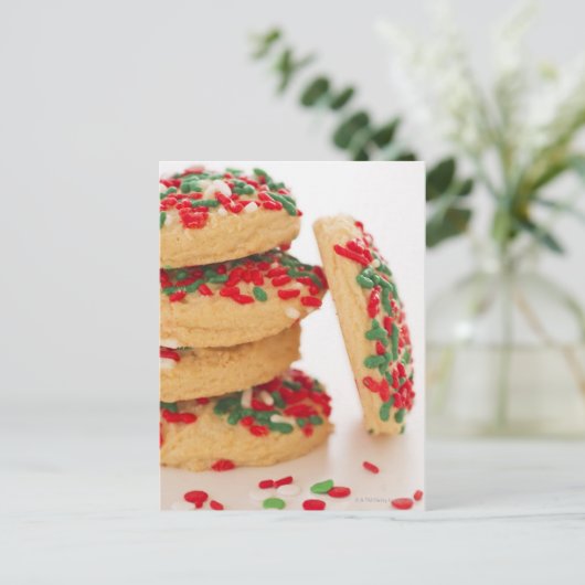 クリスマスのクッキーのスタジオの打撃はとの振りかけます シーズンポストカード (スタンド正面)