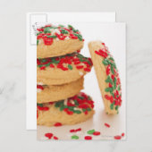 クリスマスのクッキーのスタジオの打撃はとの振りかけます シーズンポストカード (正面/裏面)