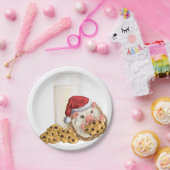 クリスマスのクッキーのブタ ペーパープレート (パーティー)