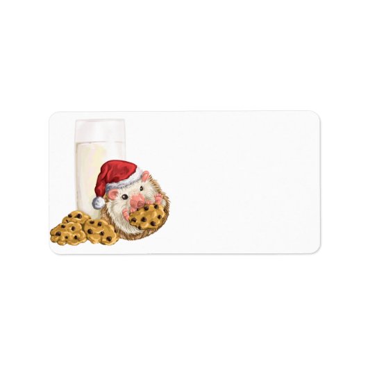 クリスマスのクッキーのブタ ラベル (正面)