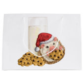 クリスマスのクッキーのブタ ラージペーパーバッグ (正面)