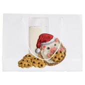 クリスマスのクッキーのブタ ラージペーパーバッグ (裏面)