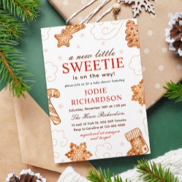 クリスマスのクッキーのベビーシャワーに恋人がいる 招待状