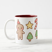 クリスマスのクッキーのマグ ツートーンマグカップ (左)
