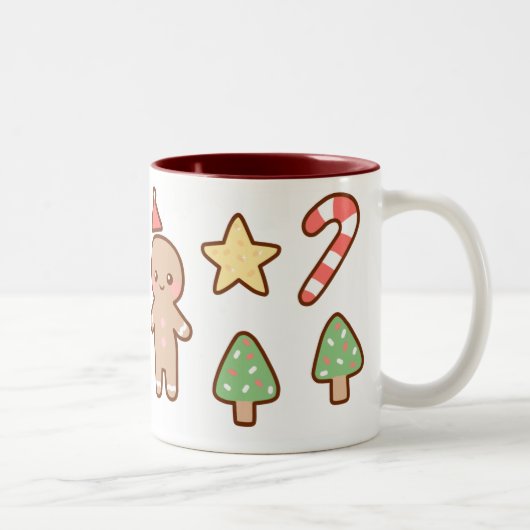 クリスマスのクッキーのマグ ツートーンマグカップ (右)
