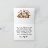 クリスマスのクッキーのメッセージカード シーズンカード (内部)