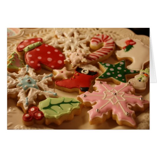 クリスマスのクッキーのレシピカード (正面横)