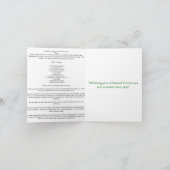 クリスマスのクッキーのレシピカード シーズンカード (内部)