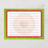 クリスマスのクッキーのレシピカード ポストカード (裏面)