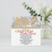 クリスマスのクッキーの交換の休日のパーティ 招待状 (スタンド正面)