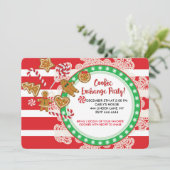 クリスマスのクッキーの交換交換パーティー 招待状 (スタンド正面)