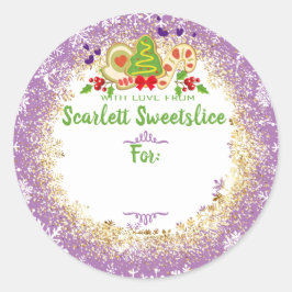 クリスマスのクッキーの休日のベーキングベーカリーからcl ラウンドシール