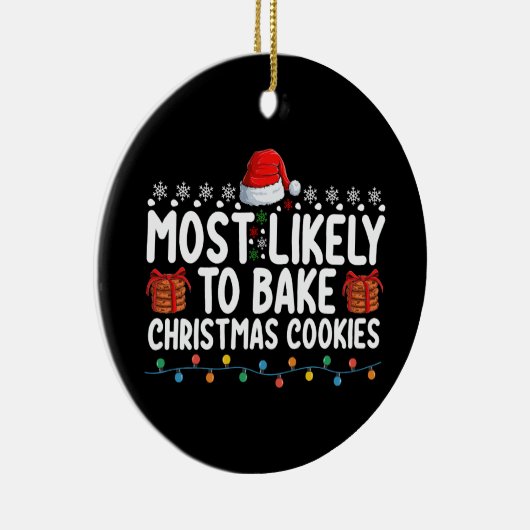 クリスマスのクッキーの休日を焼く可能性が最も高い セラミックオーナメント (右)