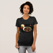 クリスマスのクッキーの蝋燭 Tシャツ (正面フル)
