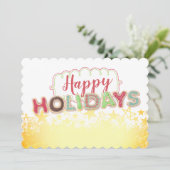 クリスマスのクッキーの言葉の食品ギフトホリデーカード シーズンカード (スタンド正面)