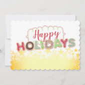 クリスマスのクッキーの言葉の食品ギフトホリデーカード シーズンカード (正面)