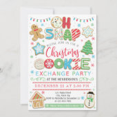 クリスマスのクッキーのExhangeのパーティの招待状の休日 招待状 (正面)