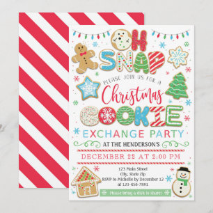 クリスマスのクッキーのExhangeのパーティの招待状の休日 招待状