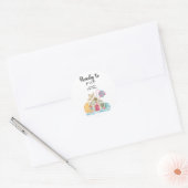 クリスマスのクッキーハウス – 準備ポップ・アートの完了 ラウンドシール (封筒)