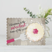 クリスマスのクッキーヘラ休日ベーキングギフトカード シーズンカード (スタンド正面)