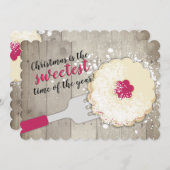 クリスマスのクッキーヘラ休日ベーキングギフトカード シーズンカード (正面/裏面)