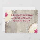 クリスマスのクッキーヘラ休日ベーキングギフトカード シーズンカード (裏面)