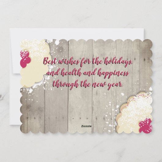 クリスマスのクッキーヘラ休日ベーキングギフトカード シーズンカード (裏面)