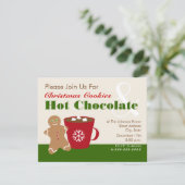 クリスマスのクッキー及びココアの招待状 招待状 (スタンド正面)