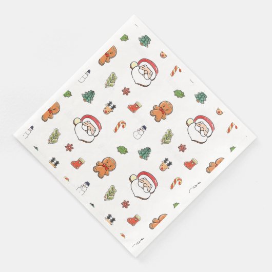 クリスマスのクッキー標準ナプキン (コーナー)