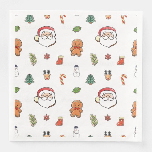 クリスマスのクッキー標準ナプキン (正面)