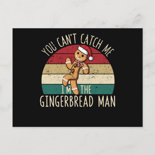 クリスマスのクッキー私をキャッチできない ポストカード (正面)