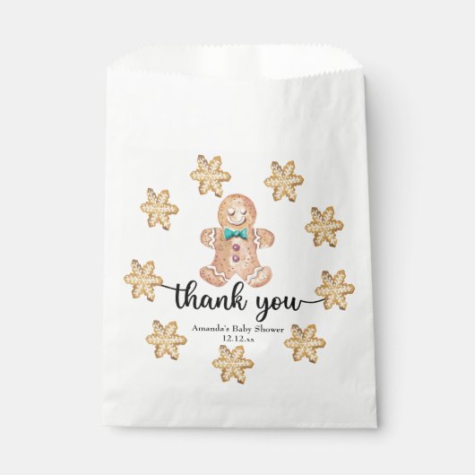 クリスマスのクッキー赤ちゃん感謝していシャワーあなた フェイバーバッグ (正面)