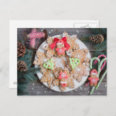 クリスマスのクッキー シーズンポストカード (正面/裏面)