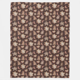 クリスマスのクッキー フリースブランケット