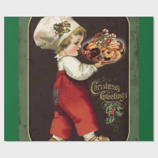 クリスマスのクッキー ラッピングペーパー (フラット)