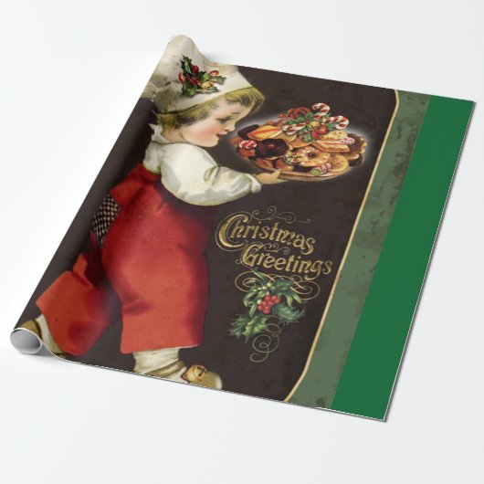 クリスマスのクッキー ラッピングペーパー (アンロールド)