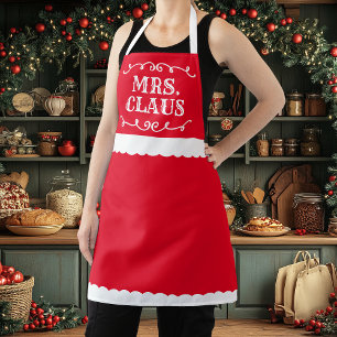 クリスマスのクラウス夫人キュートレッドホリデー エプロン