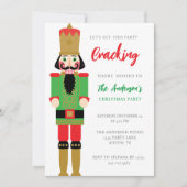 クリスマスのクラシックくるみ割りパーティー休日 招待状 (正面)