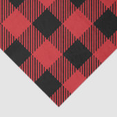 クリスマスのクラシックなバッファローの点検の格子縞パターン 薄葉紙 (詳細)