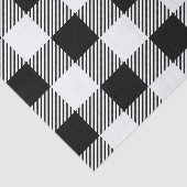 クリスマスのクラシックなバッファローの点検の格子縞パターンB&W 薄葉紙 (詳細)