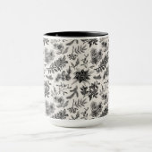 クリスマスのクラシックなヴィンテージパターン マグカップ (中央)