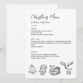 クリスマスのクラシックイラストメニュー メニュー (正面/裏面)