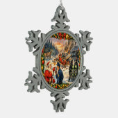 クリスマスのクラッシュ スノーフレーク オーナメント (左)