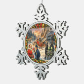 クリスマスのクラッシュ スノーフレーク オーナメント (右)