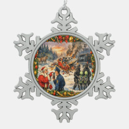 クリスマスのクラッシュ スノーフレーク オーナメント