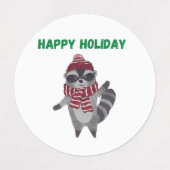 クリスマスのクリスマスにシールを貼る ラベル (デザイン2)